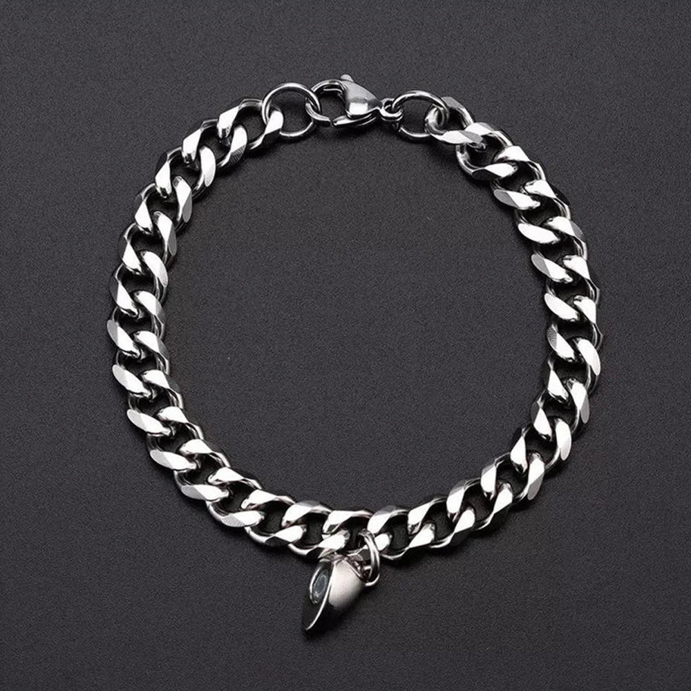 Magnetic Heart Couple Bracelets – 2PCS Matching Chain Set